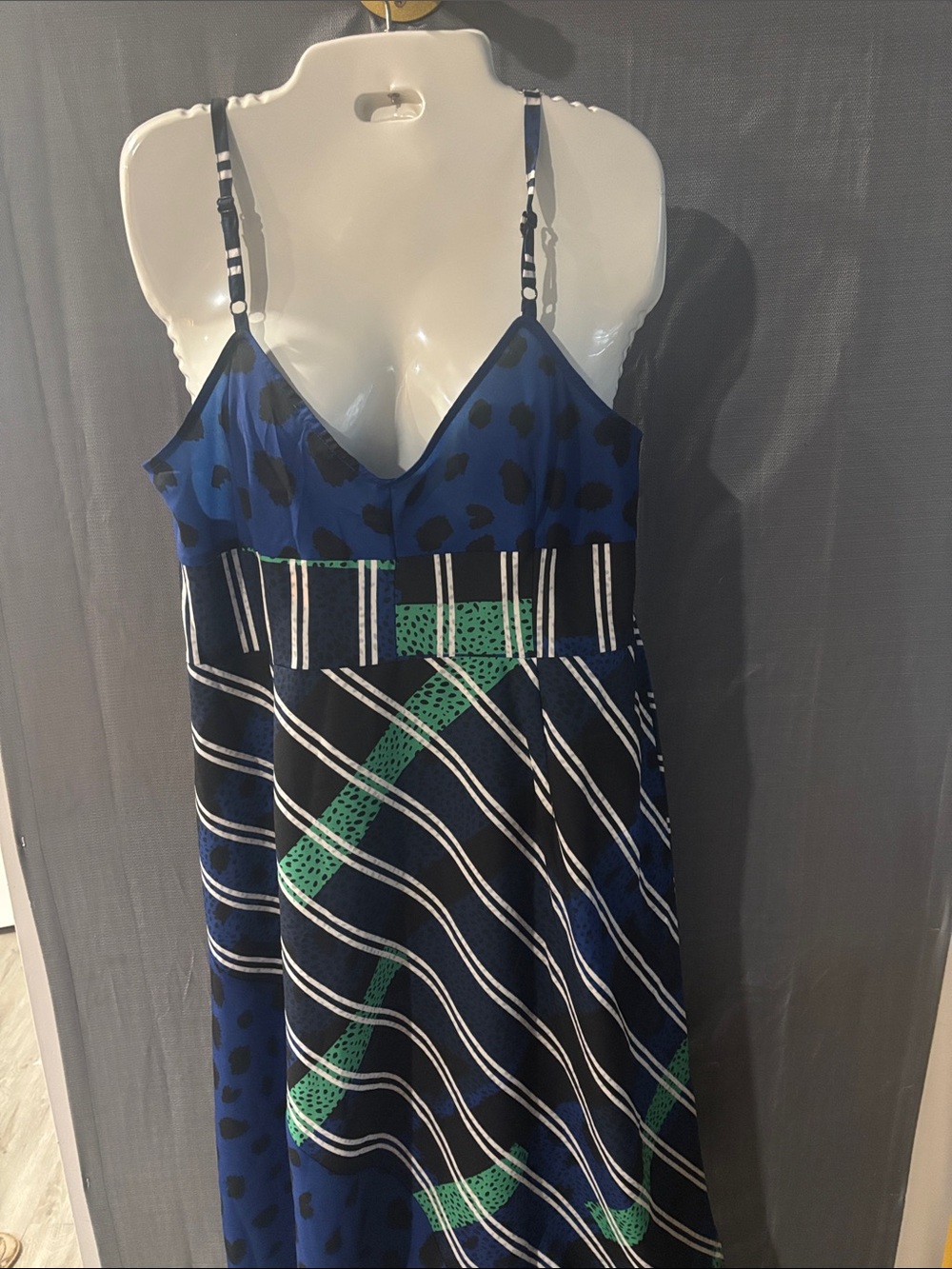 NWT Satin vibrant Color block Camisole Slip dress